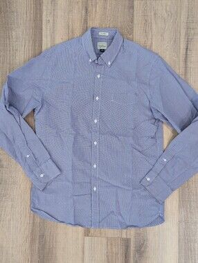 J.Crew Classic Fit Purple Gingham Button Down Shirt Mens Medium Cotton